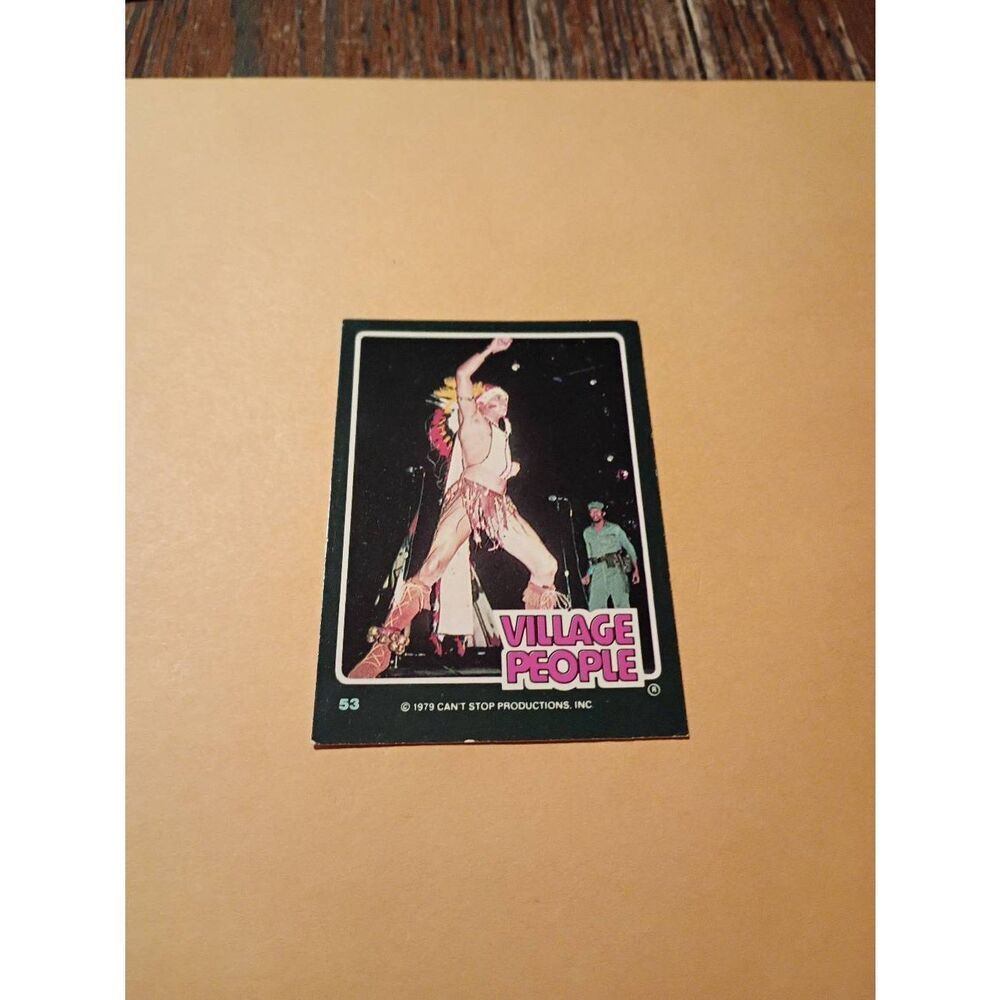 Vintage 1979 Village People Trading Card #53 Disco Era Vintage Music Collectible